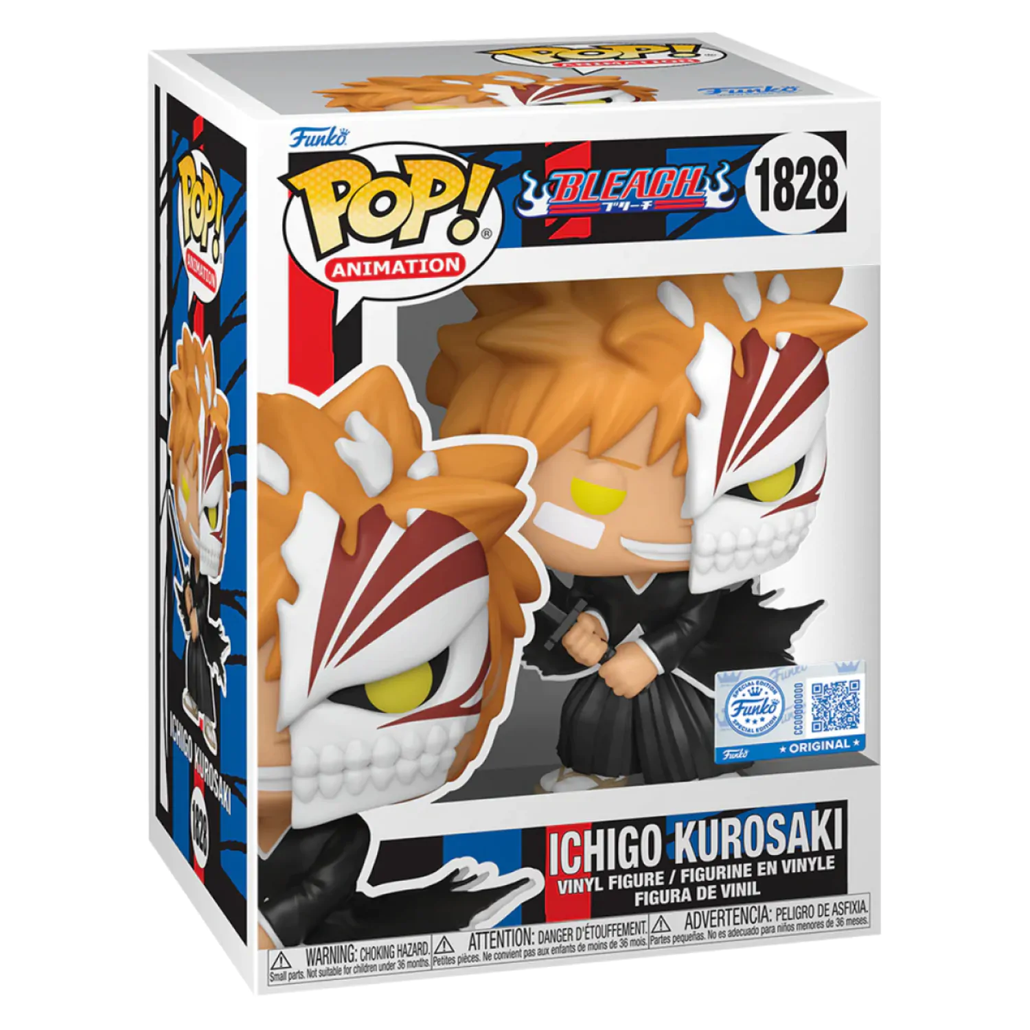 Bleach Funko POP! Animation Vinyl figura Ichigo with Half Mask Exclusive 9 cm [SÉRÜLT CSOMAGOLÁS] termékfotó