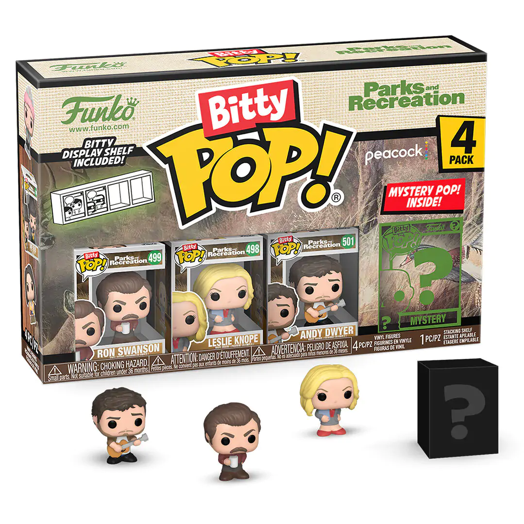 Blister 4 figurák Bitty Funko POP Park and Recreation Funko Bitty POP 4 db-os figura csomag Ron termékfotó