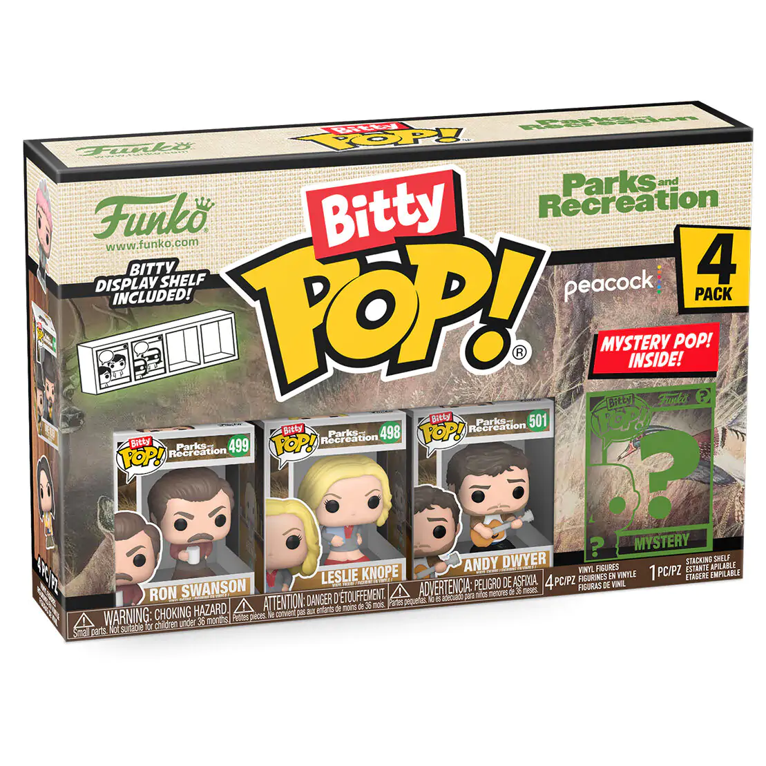 Blister 4 figurák Bitty Funko POP Park and Recreation Funko Bitty POP 4 db-os figura csomag Ron termékfotó