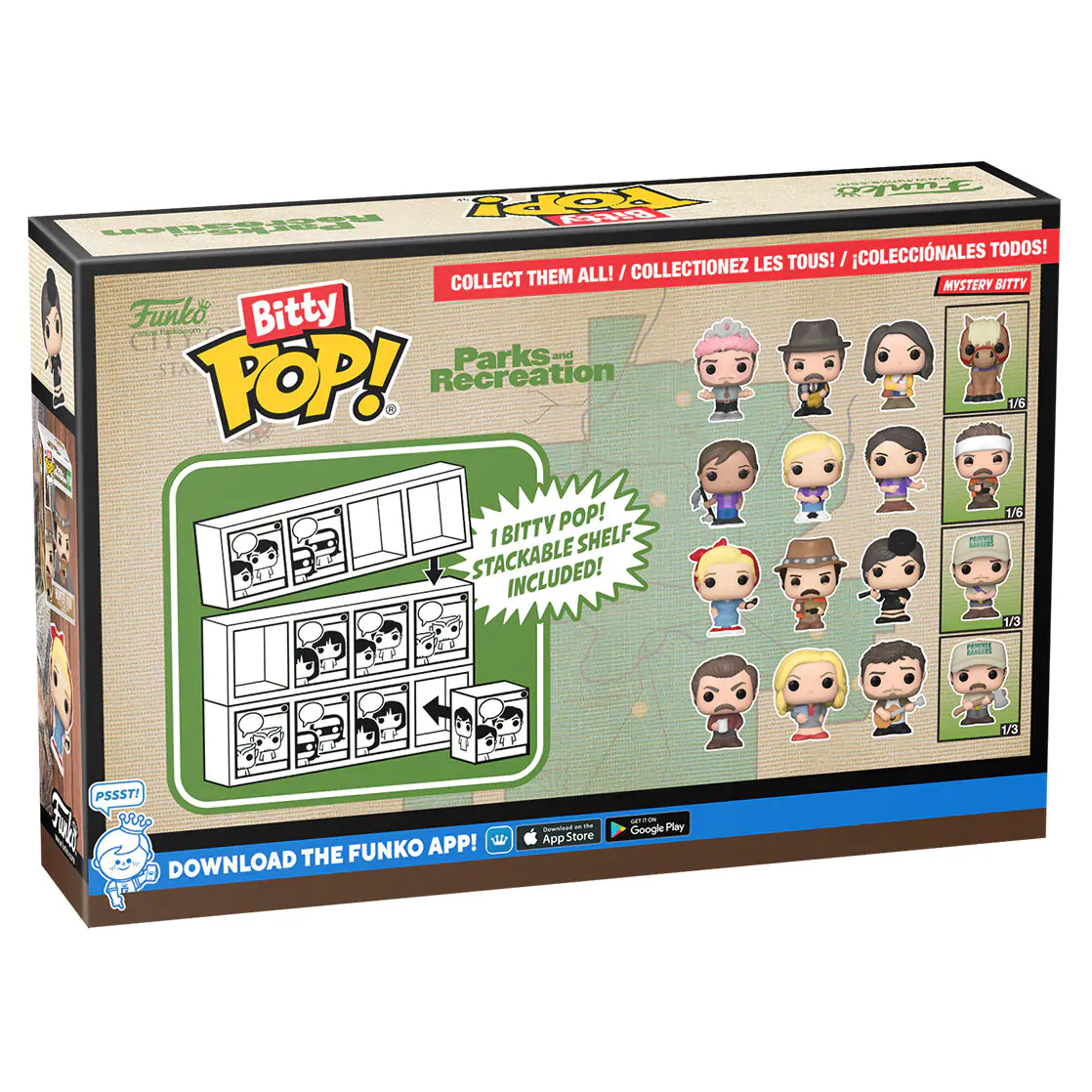 Blister 4 figurák Bitty Funko POP Park and Recreation Funko Bitty POP 4 db-os figura csomag Ron termékfotó