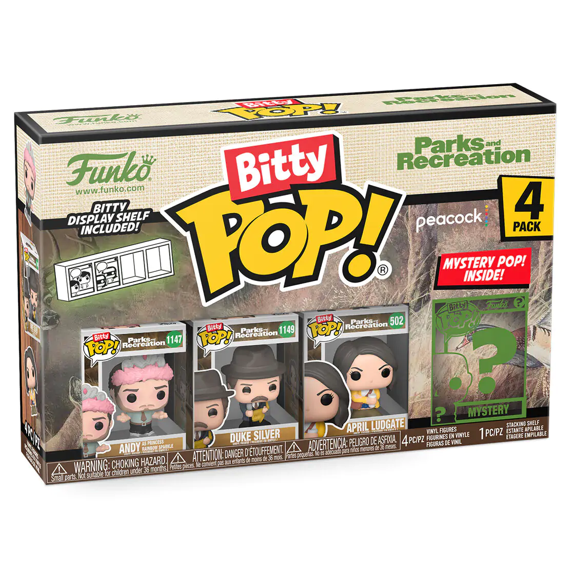 Blister 4 figurák Bitty Funko POP Park and Recreation Funko Bitty POP 4 db-os figura csomagAndy termékfotó