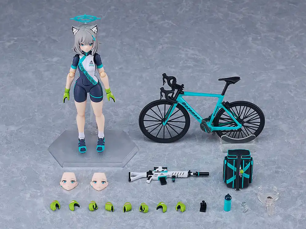 Blue Archive Figma akciófigura Shiroko Sunaookami Cycling DX Edition 15 cm termékfotó