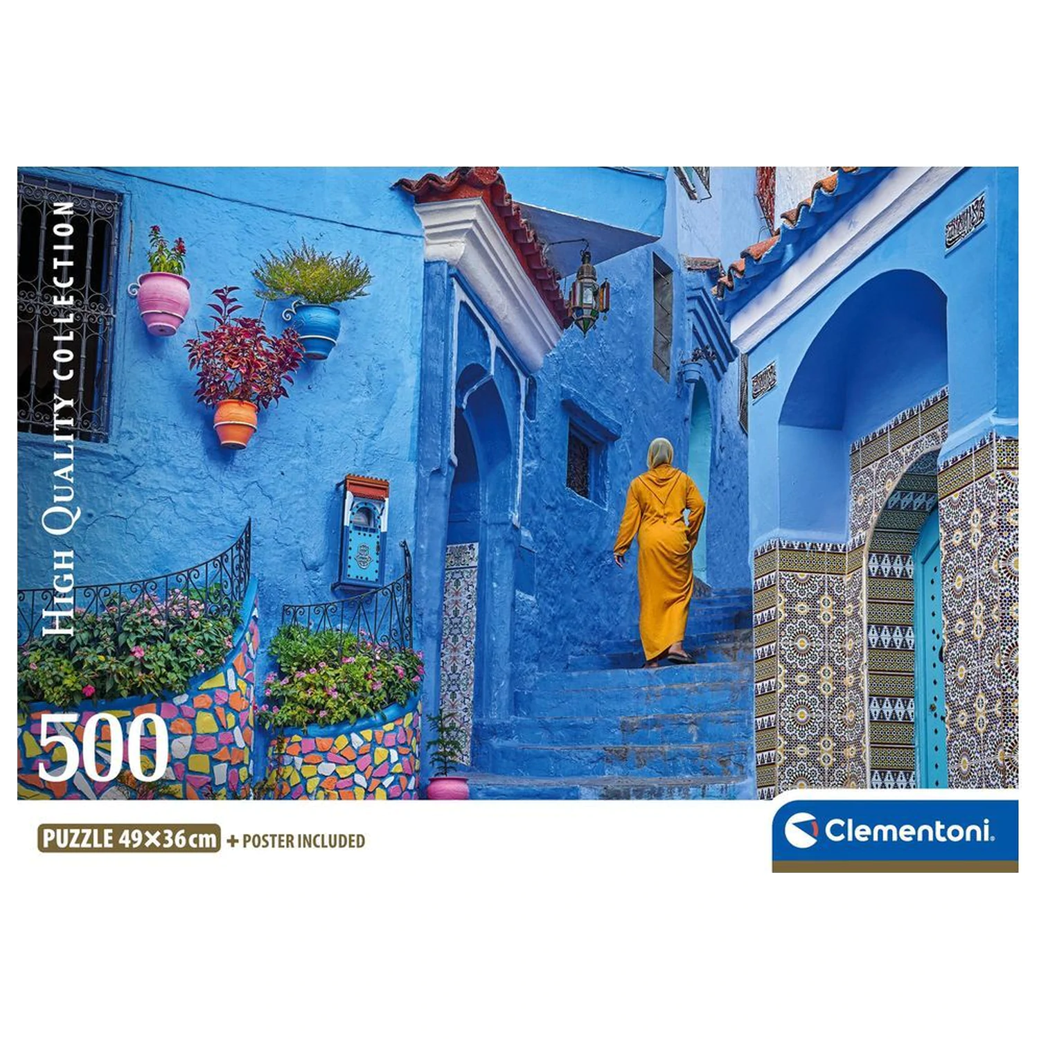 Blue Street Of Chefchaouen puzzle 500db-os termékfotó