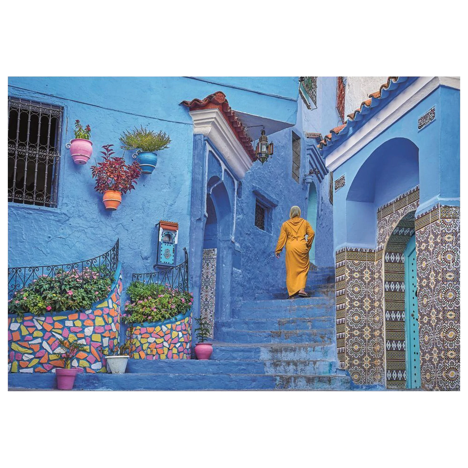 Blue Street Of Chefchaouen puzzle 500db-os termékfotó