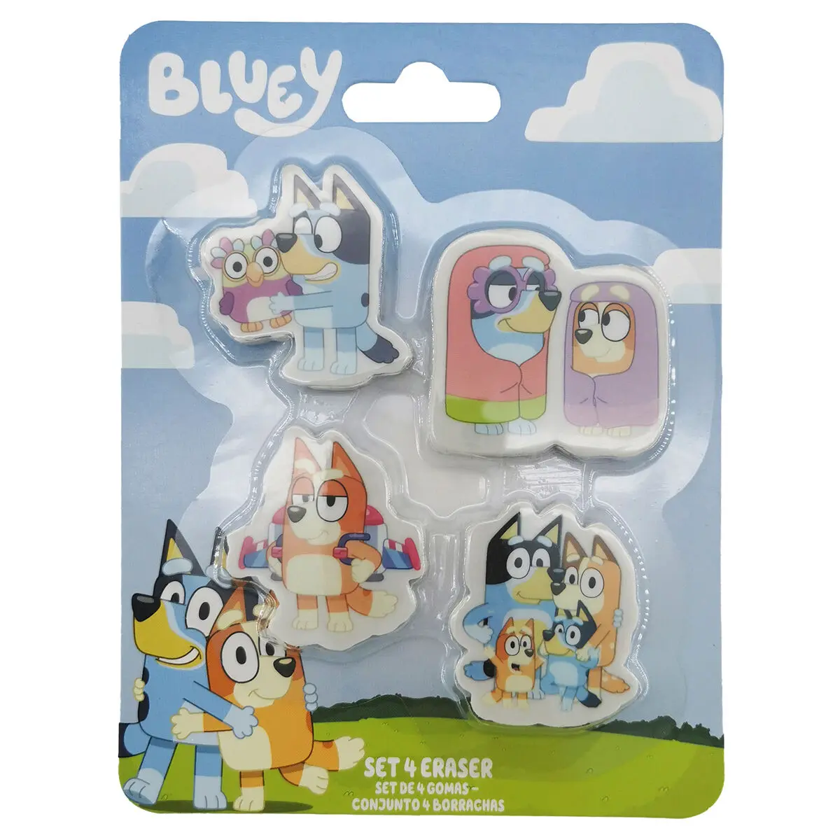 Bluey 4 db-os radír csomag termékfotó