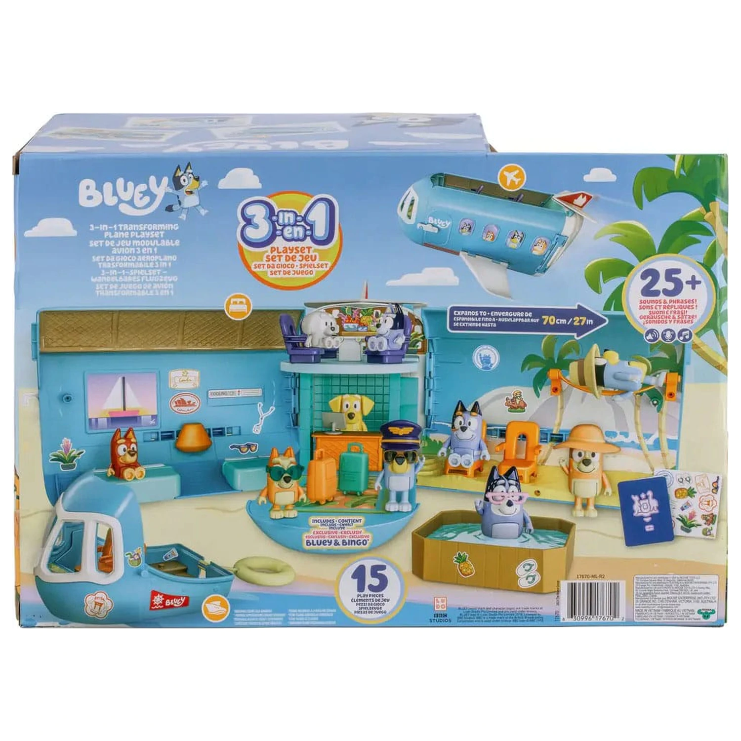 Bluey Bluey Holiday 3in1 csomag Mini figura játékkészlet  termékfotó