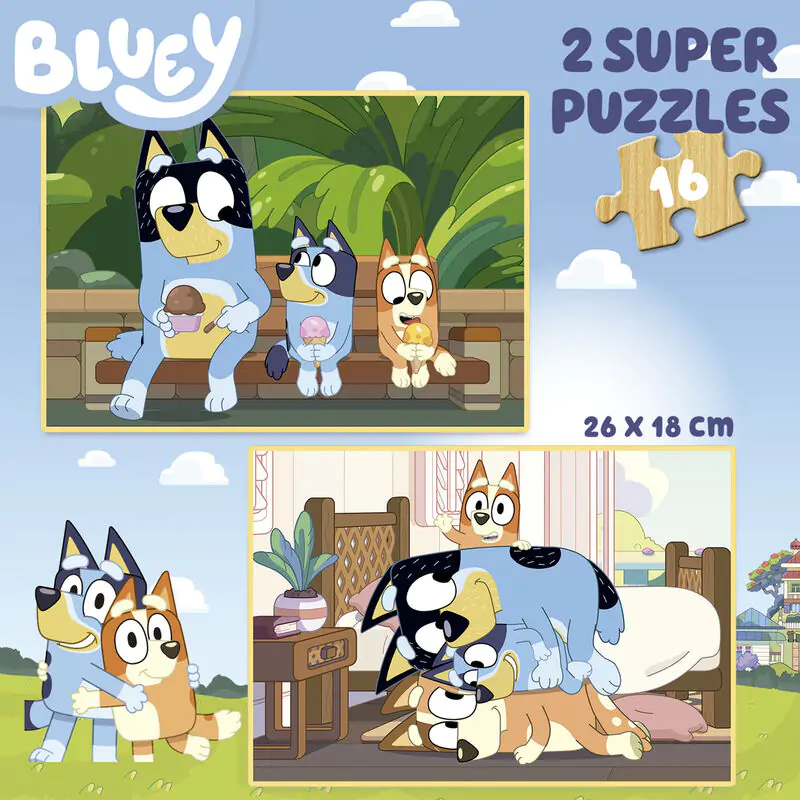 Bluey Fa puzzle 2x16db-os termékfotó