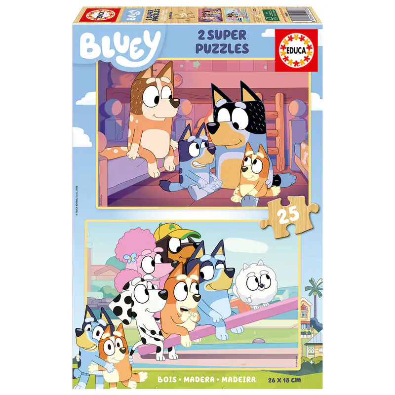 Bluey fa puzzle 2x25db-os termékfotó