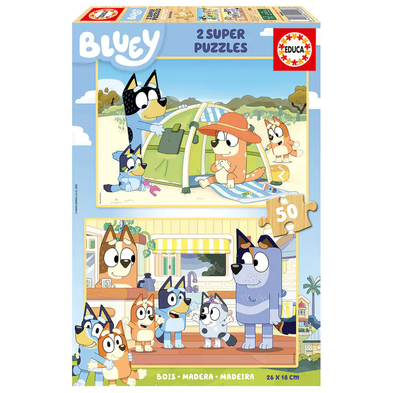 Bluey fa puzzle 2x50db-os termékfotó