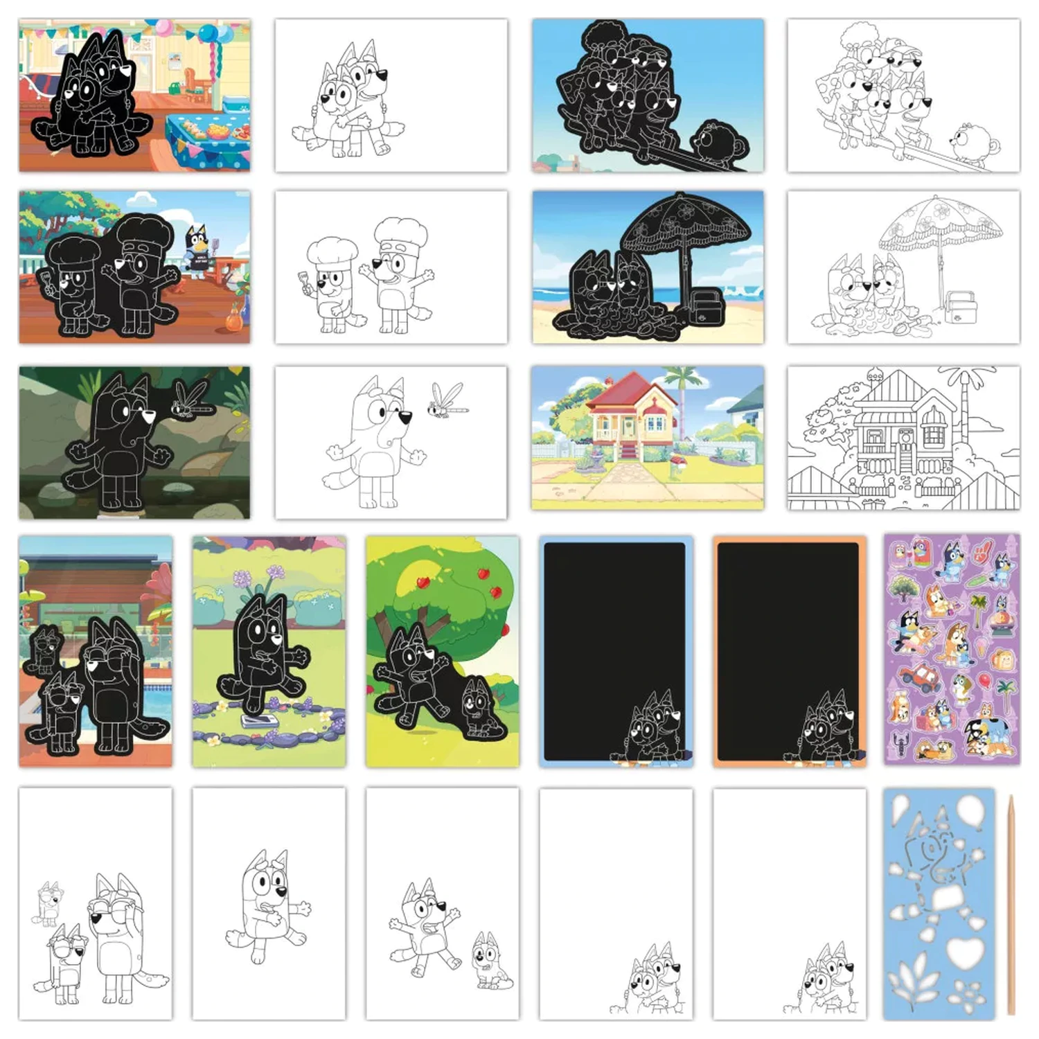 Bluey Fun scratch képkarcoló készlet és activity szett termékfotó