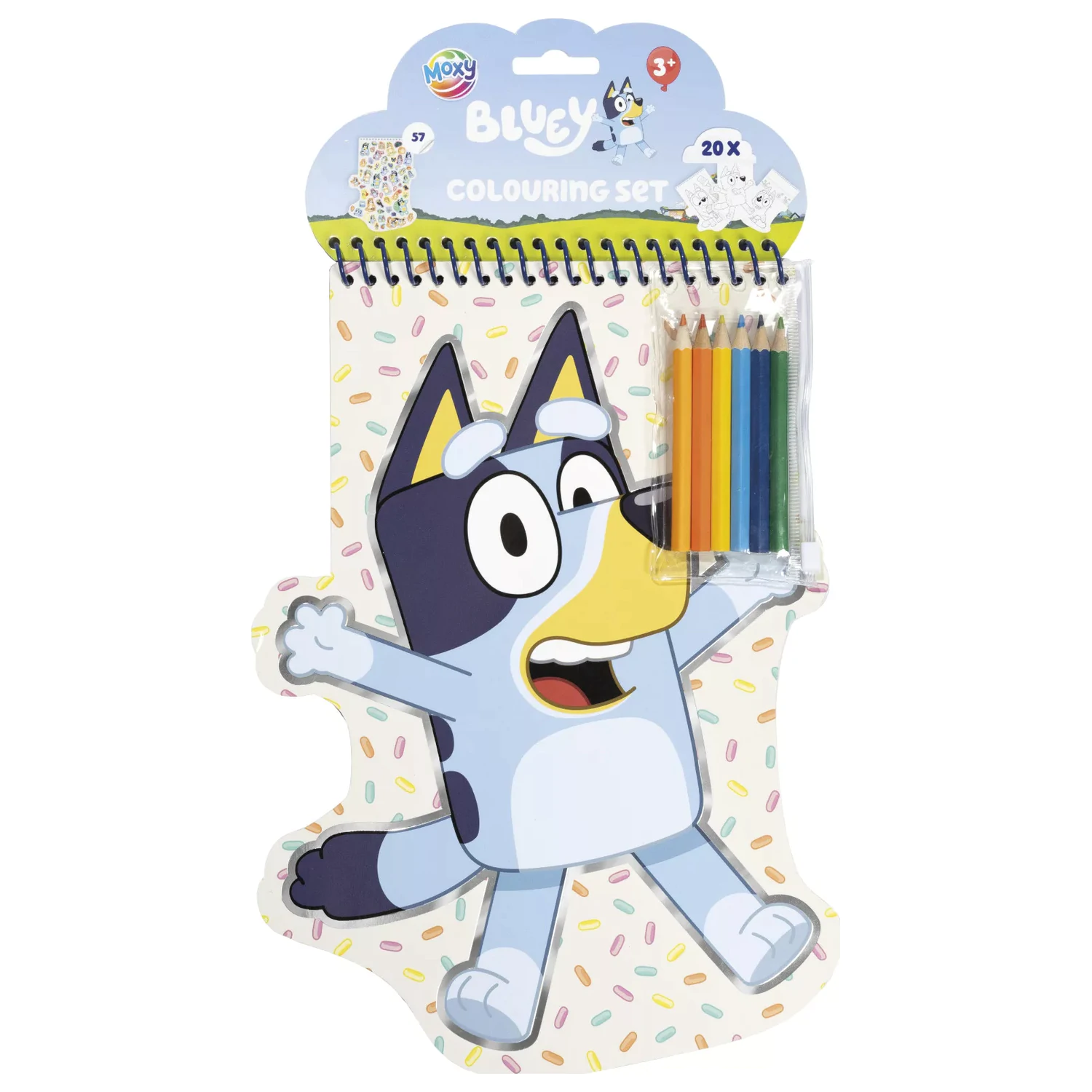 Bluey Happy forma színező szett matricával és színes ceruzával termékfotó