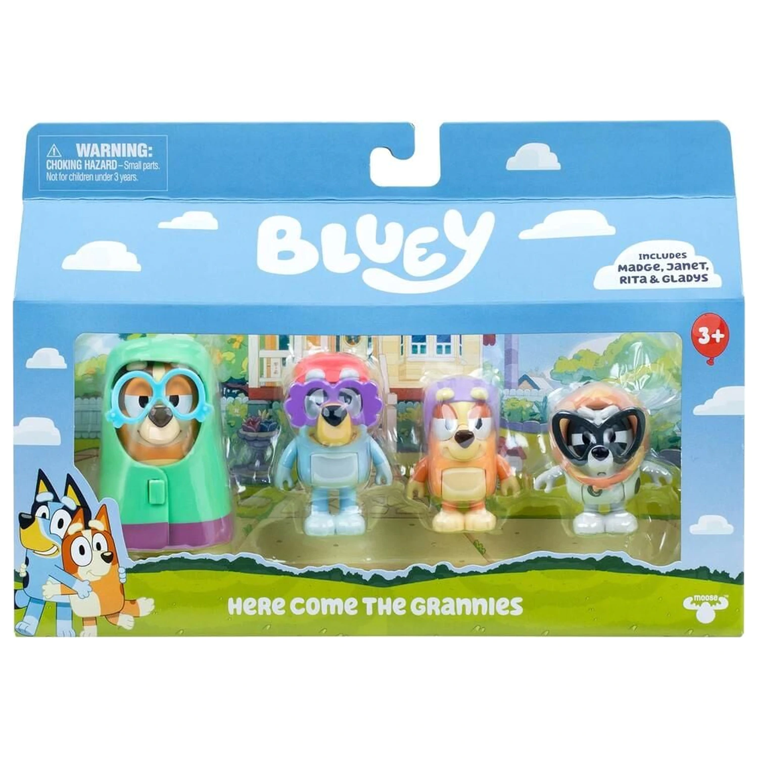 Bluey Here Come The Grannies 4 db-os figura csomag termékfotó
