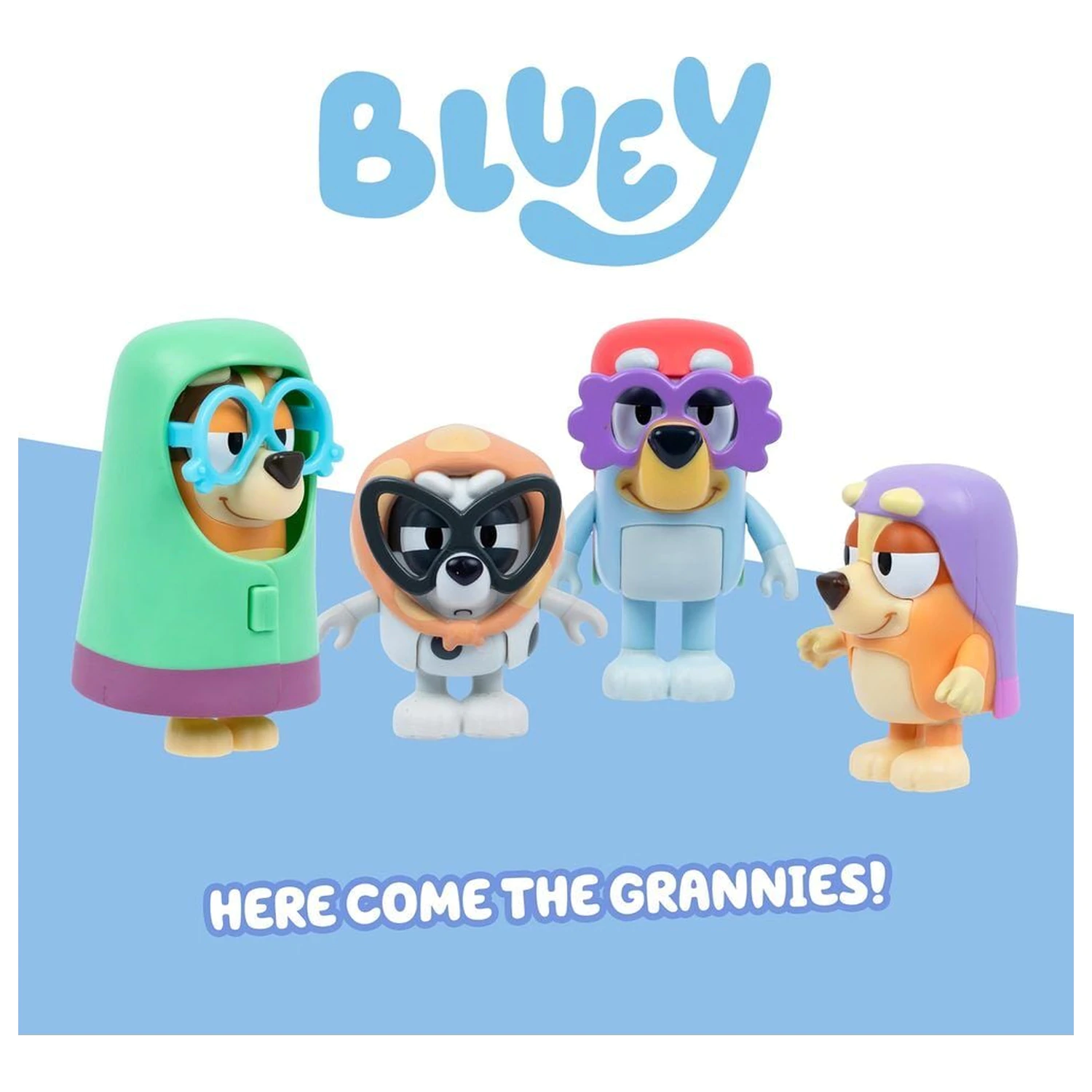 Bluey Here Come The Grannies 4 db-os figura csomag termékfotó