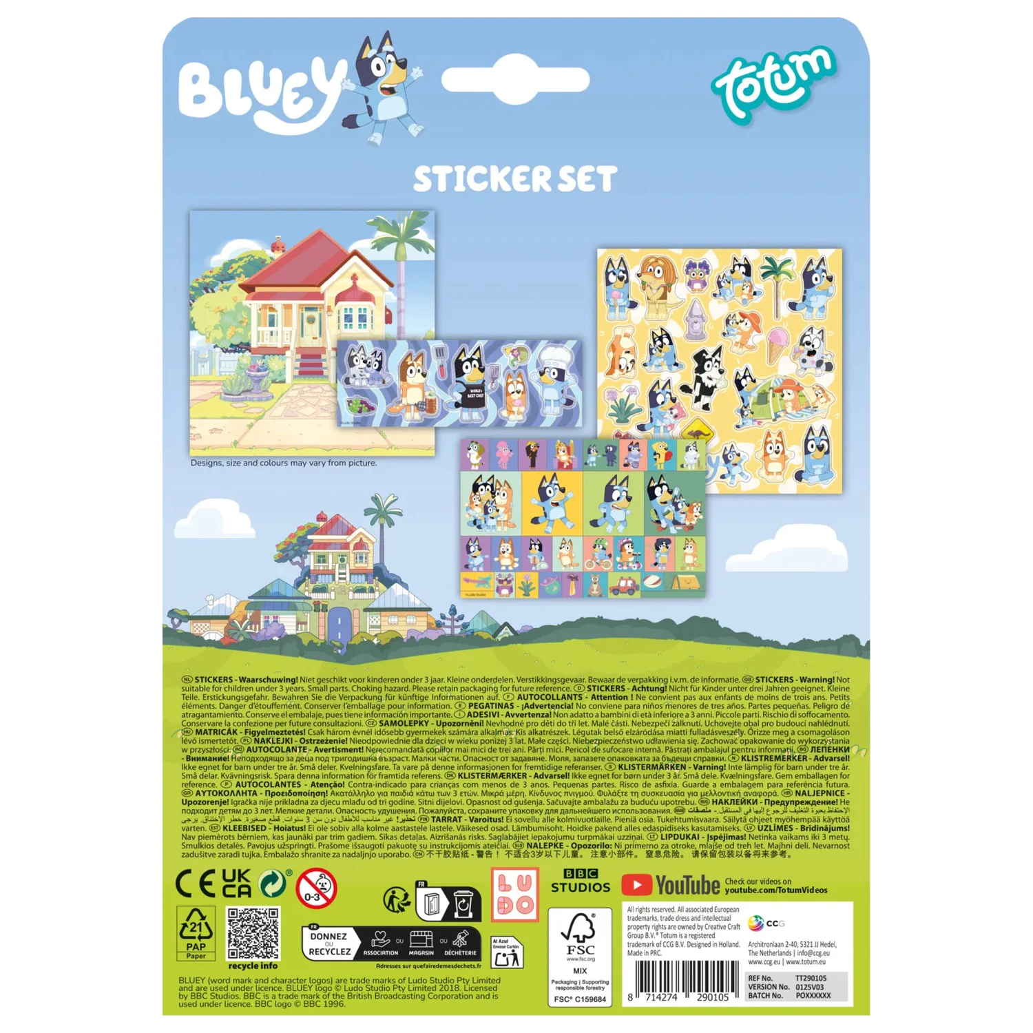 Bluey Home matrica szett termékfotó