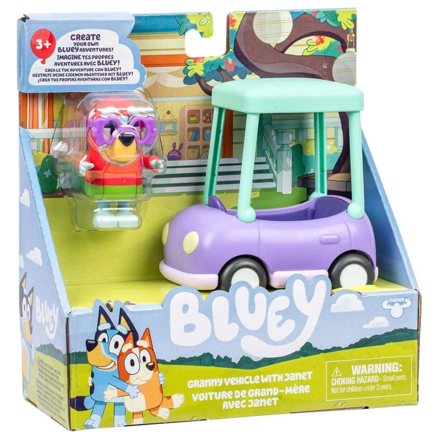 Bluey Janet & Granny Car Mini figura játékkészlet termékfotó