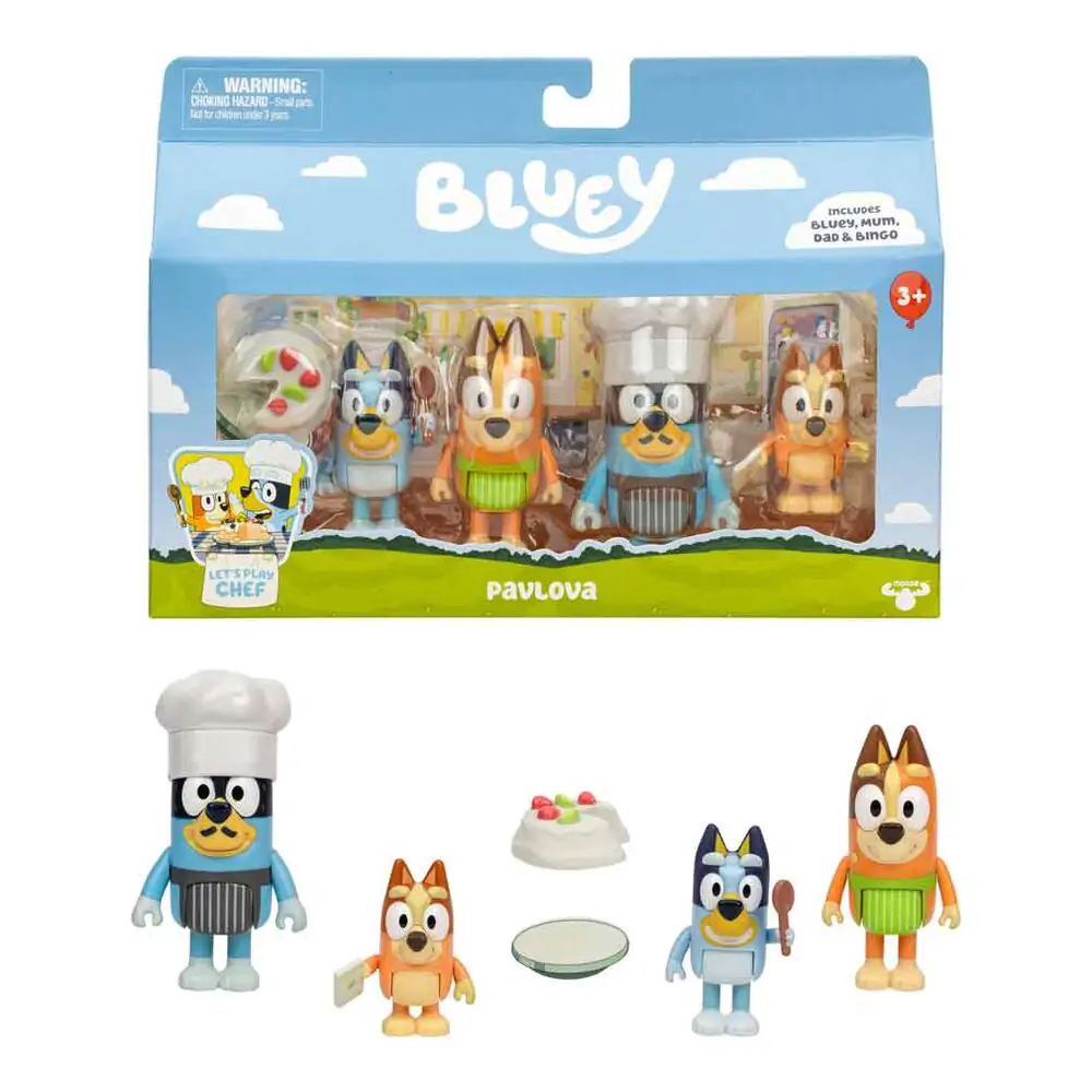Bluey Lets Play Chef 4 db-os figura csomag termékfotó