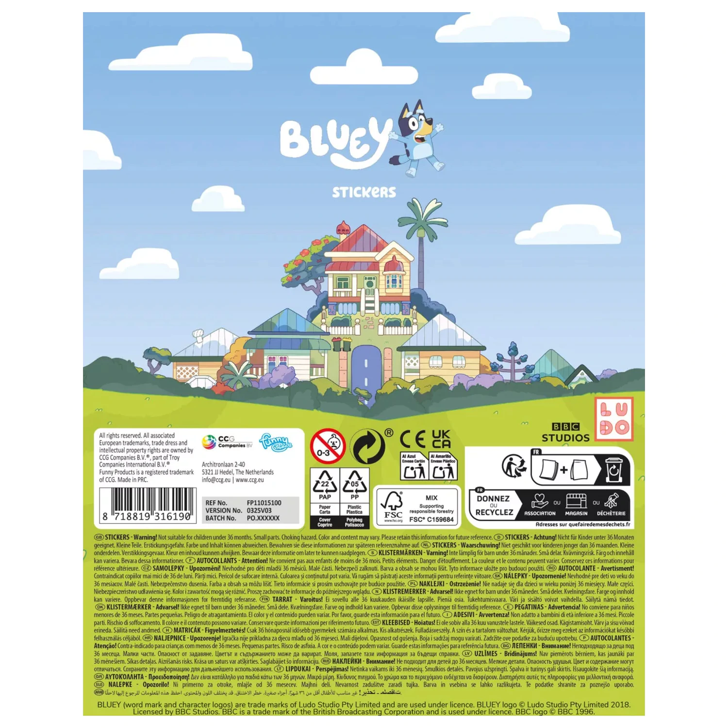 Bluey Play matrica szett termékfotó