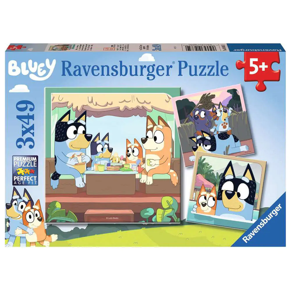 Bluey puzzle 3x49db-os termékfotó