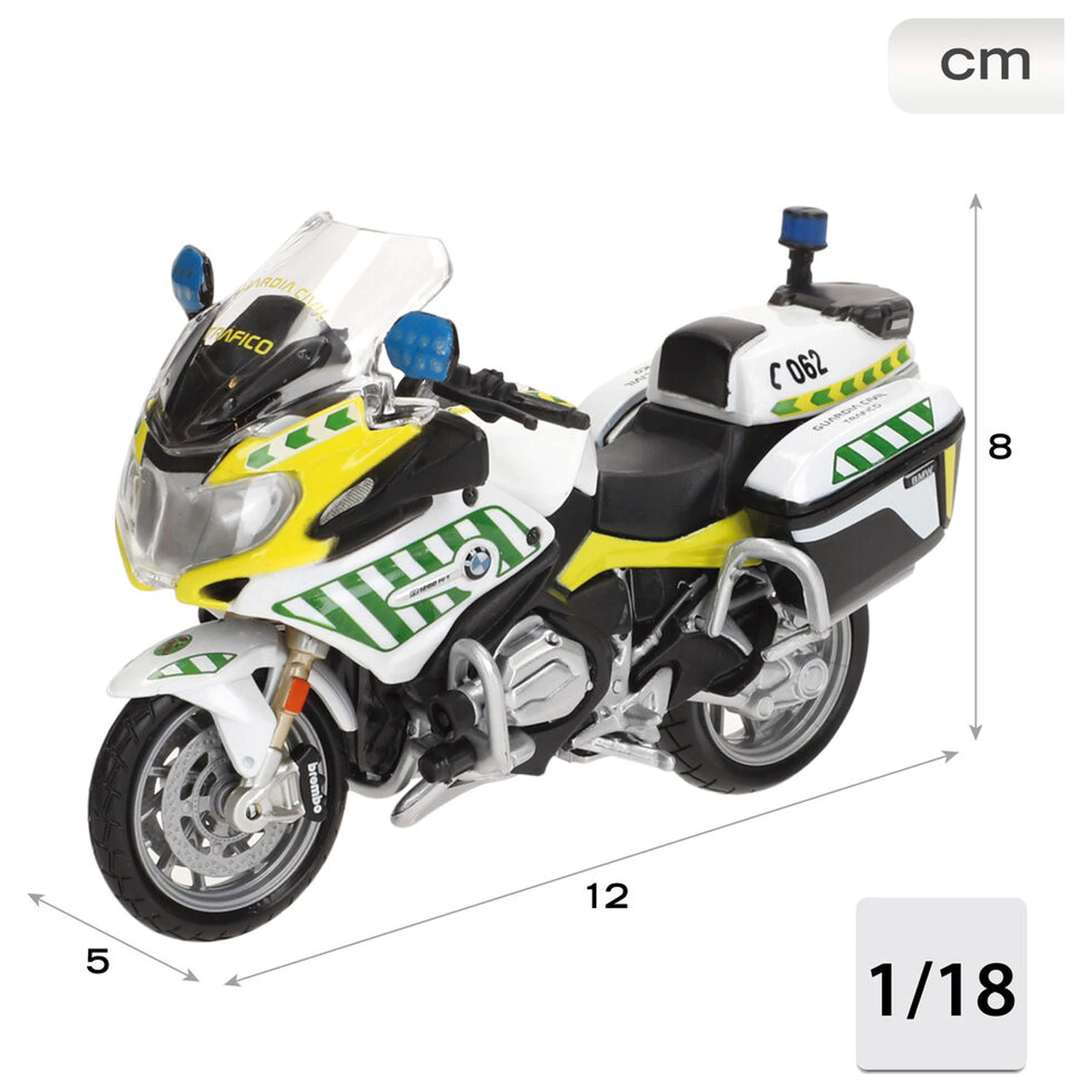 BMW R 1200 Civil Guard motor fém modell termékfotó