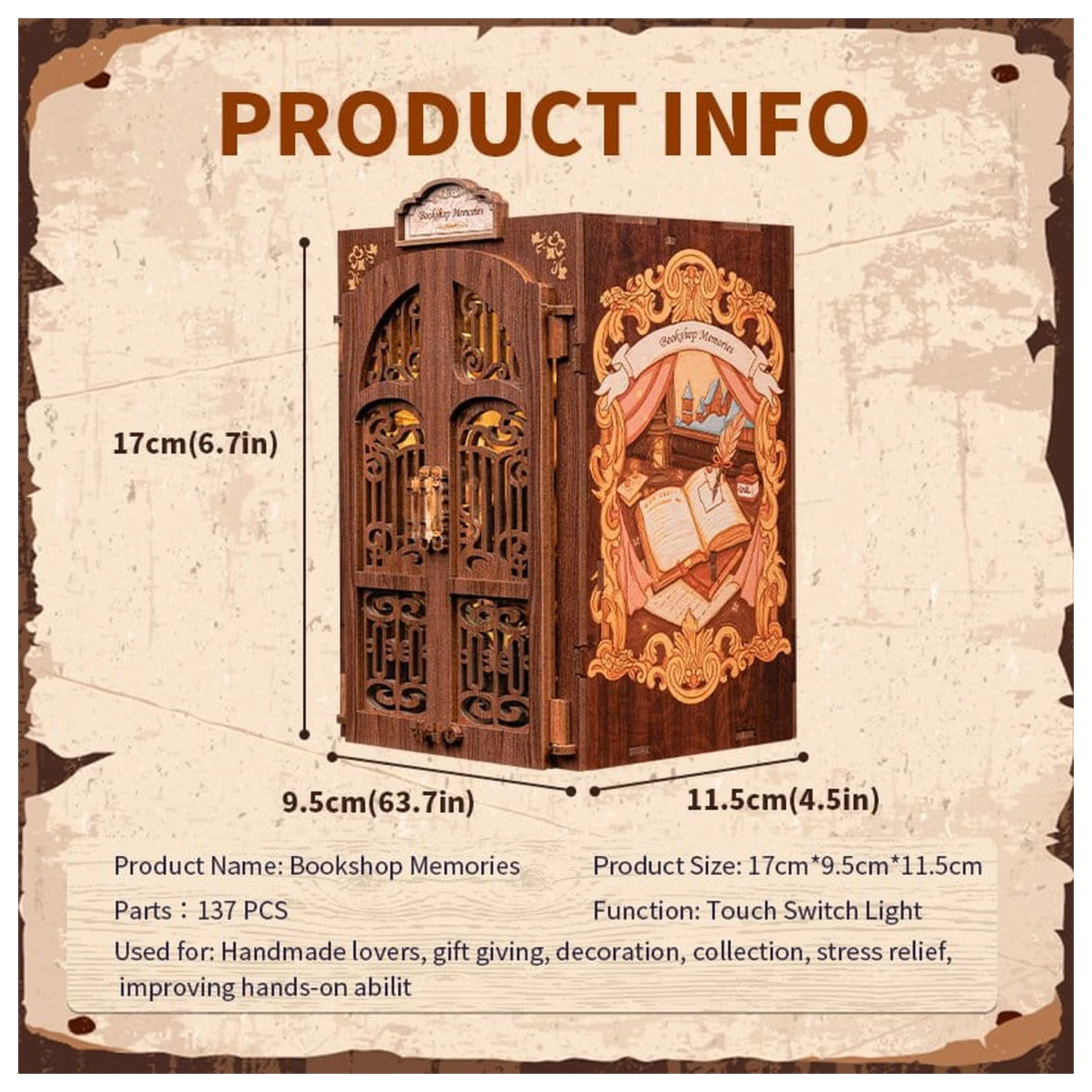 Book Nook Bookshop Memories 17 x 10 cm  termékfotó