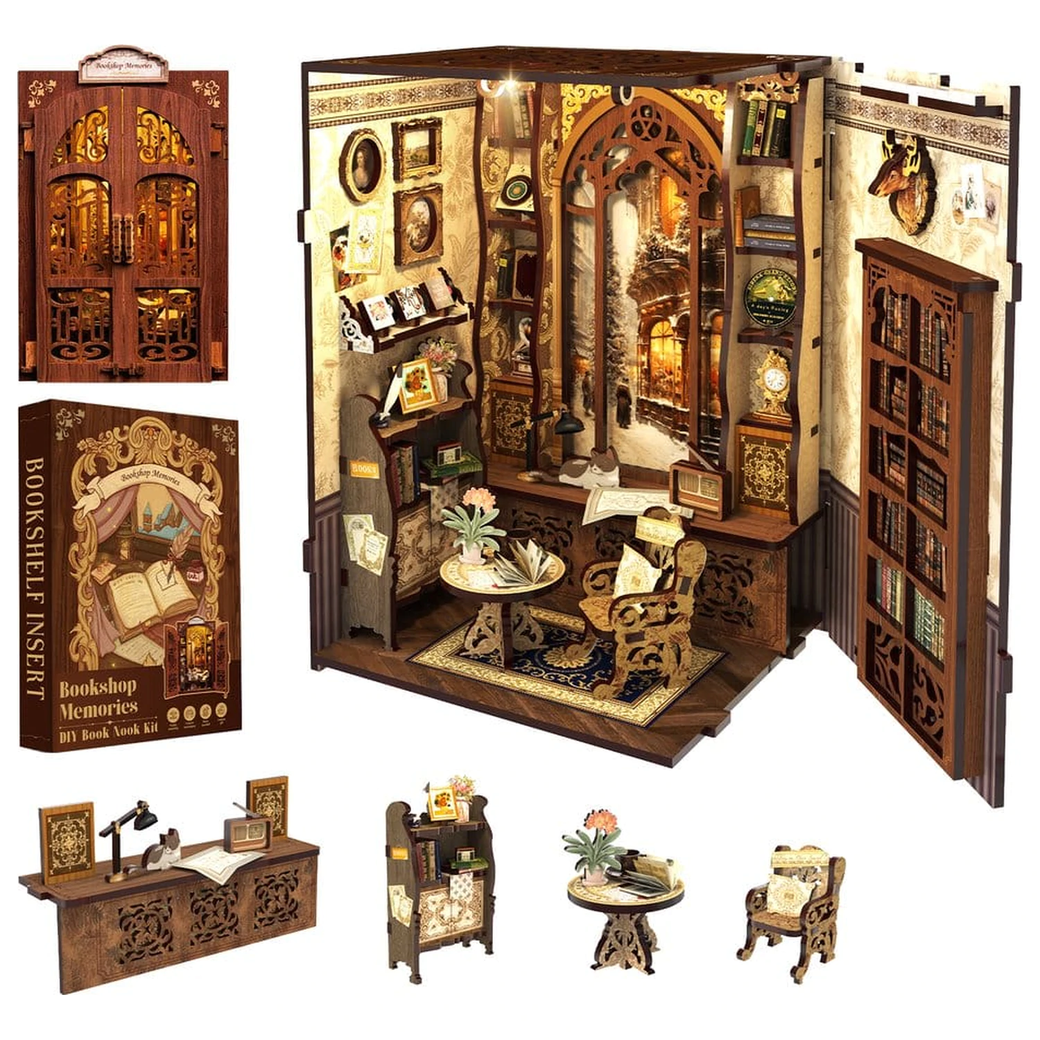 Book Nook Bookshop Memories 17 x 10 cm  termékfotó