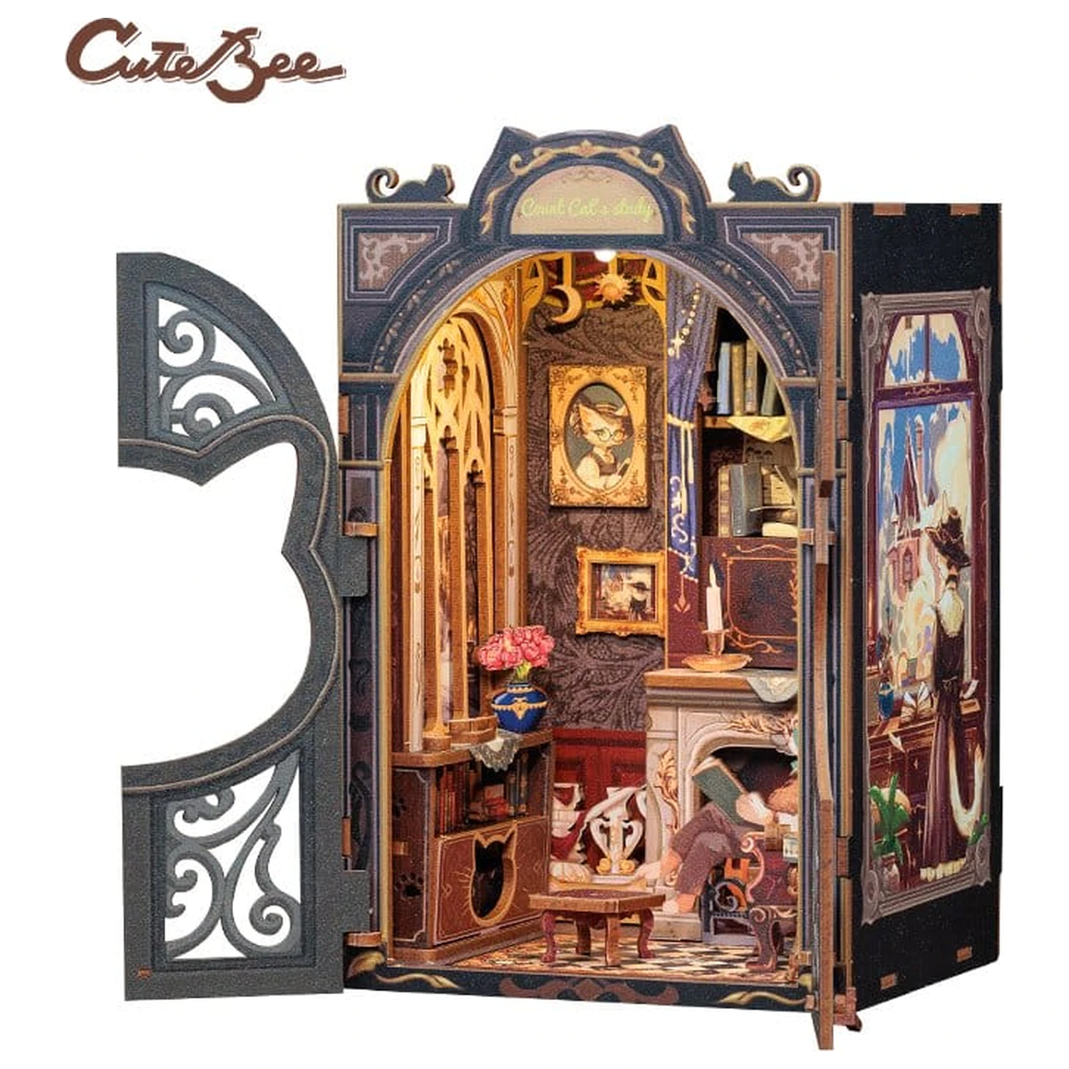 Book Nook Count Cat´s Study 17 x 12 cm  termékfotó