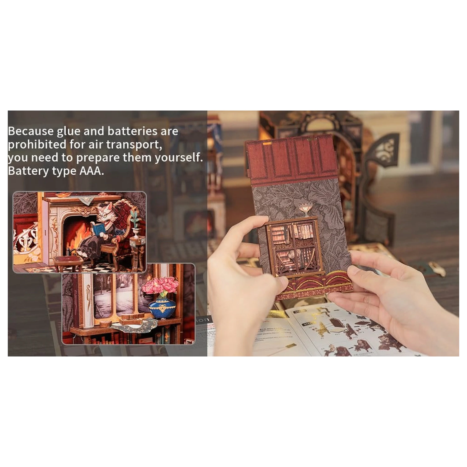 Book Nook Count Cat´s Study 17 x 12 cm  termékfotó