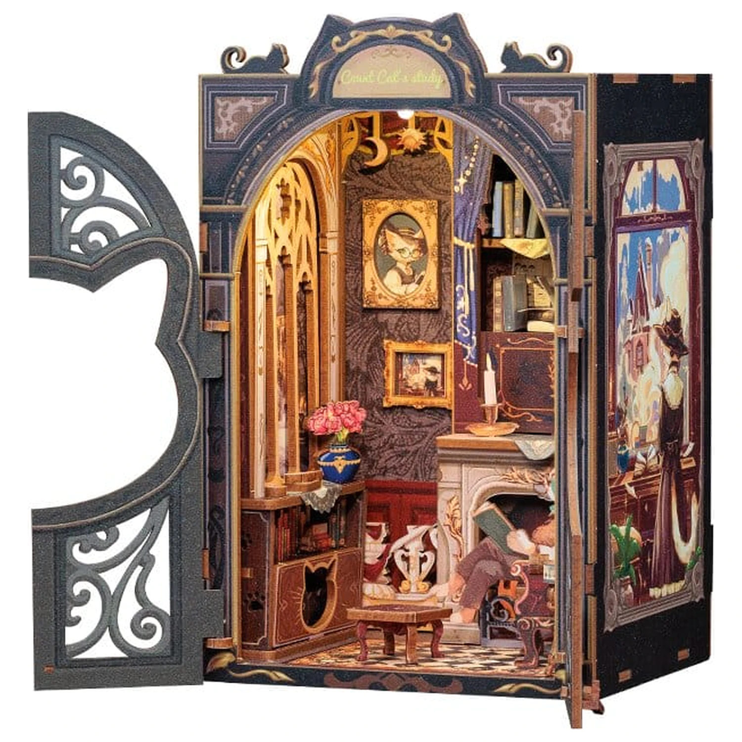 Book Nook Count Cat´s Study 17 x 12 cm  termékfotó