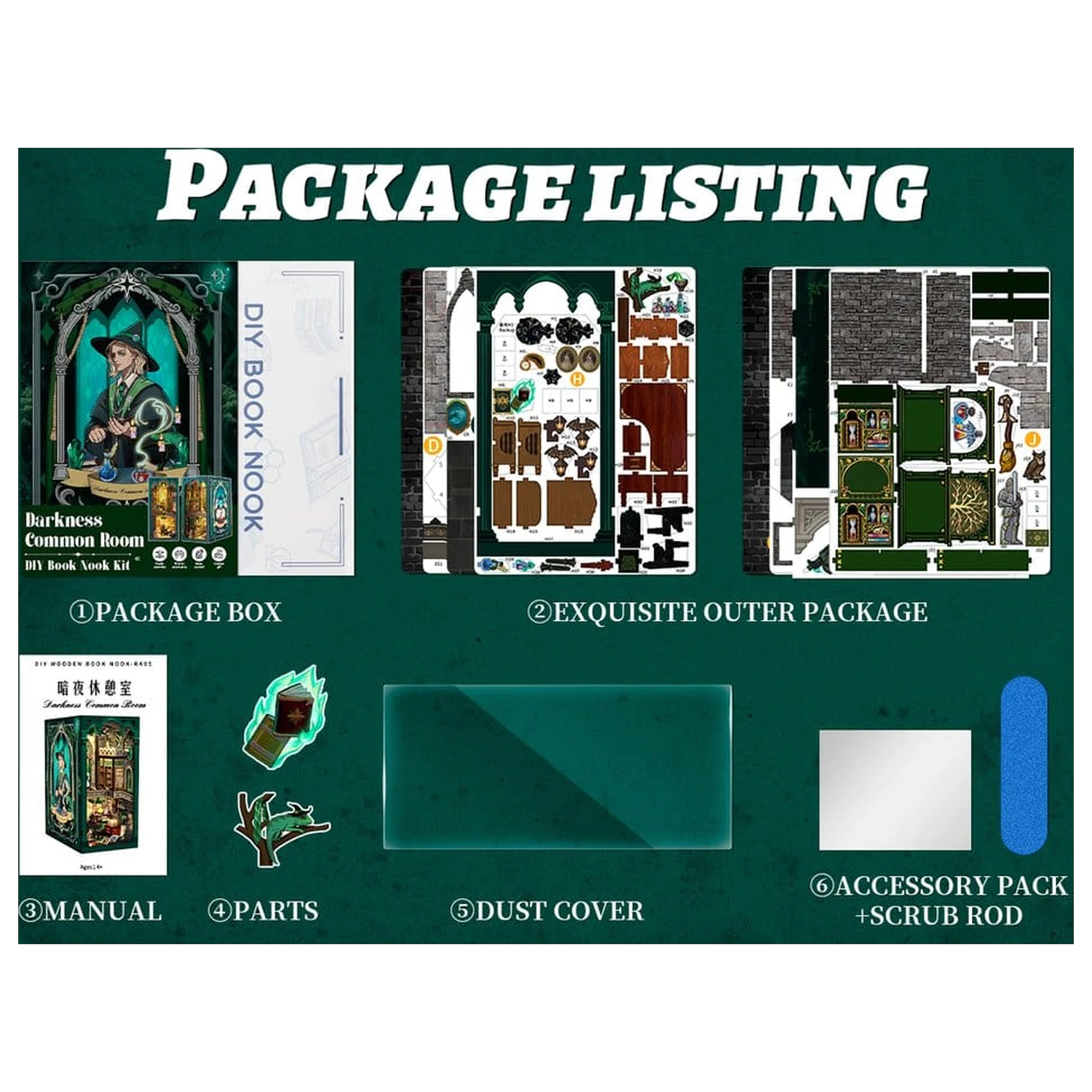 Book Nook Darkness Common Room 23 x 11 cm  termékfotó