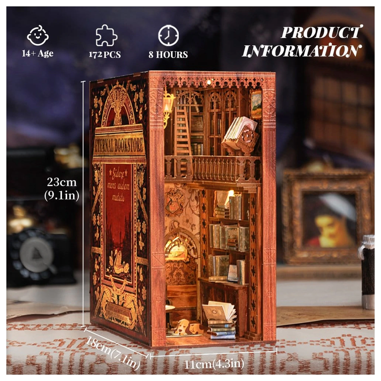 Book Nook Eternal Bookstore 23 x 11 cm  termékfotó