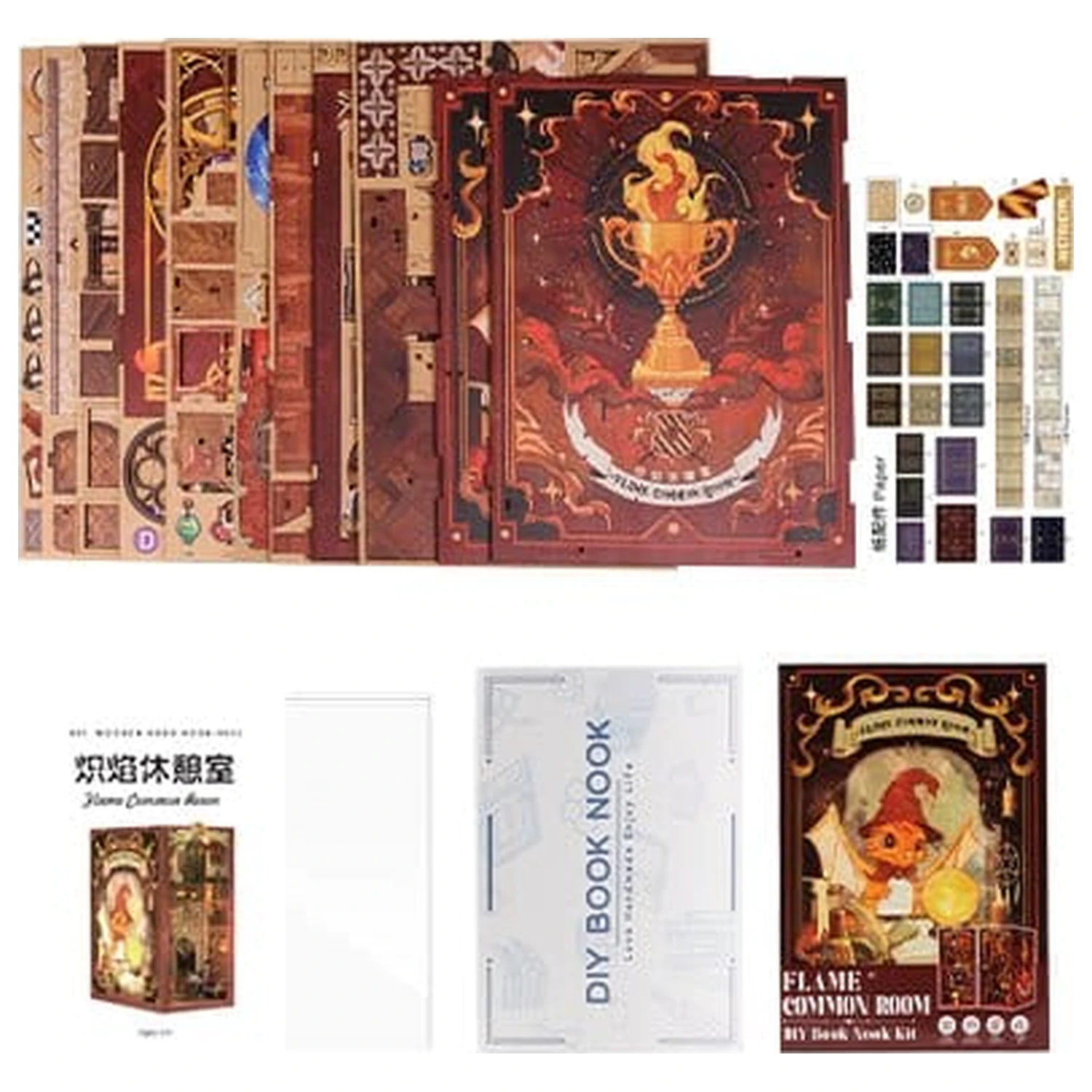 Book Nook Flame Common Room 23 x 11 cm  termékfotó