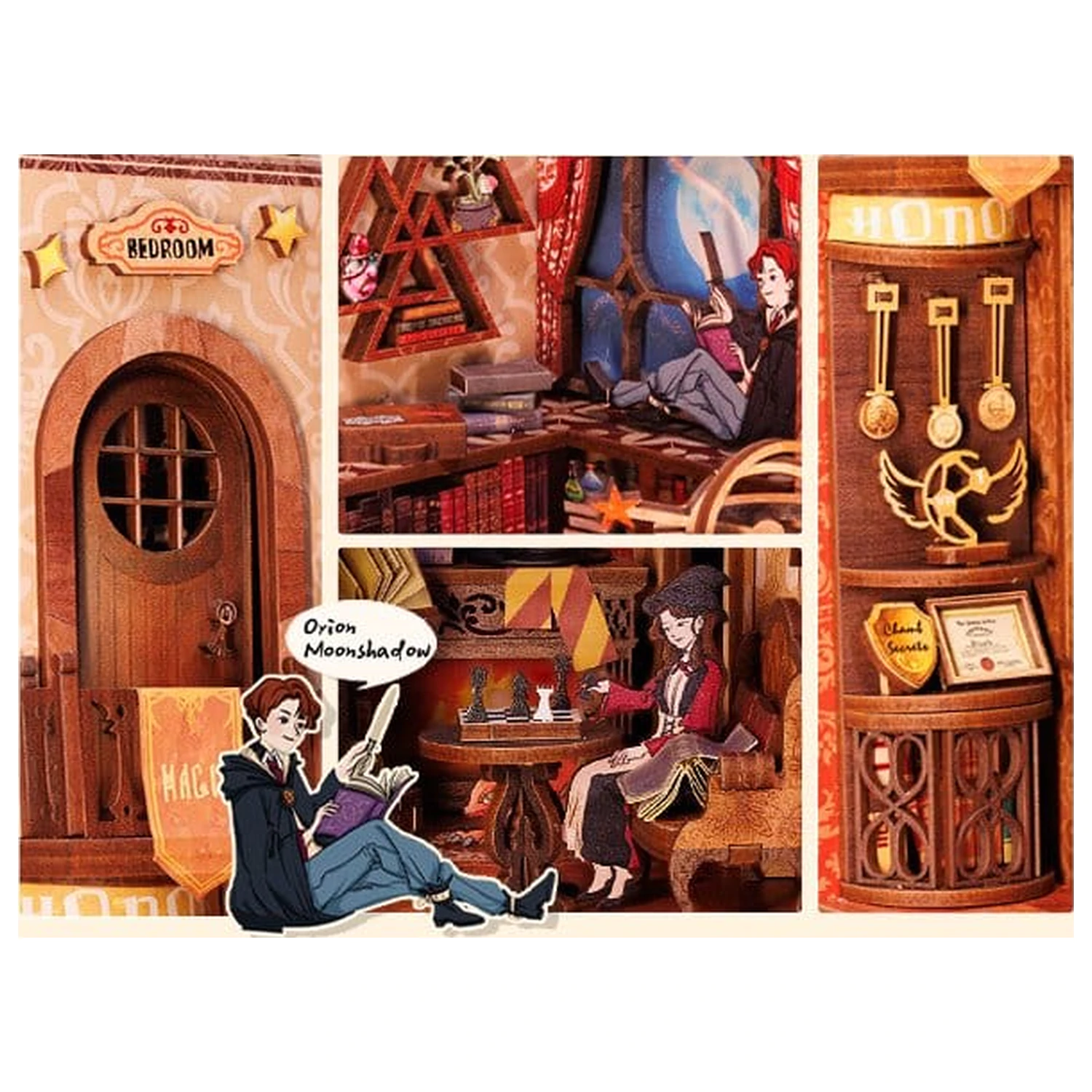 Book Nook Flame Common Room 23 x 11 cm  termékfotó