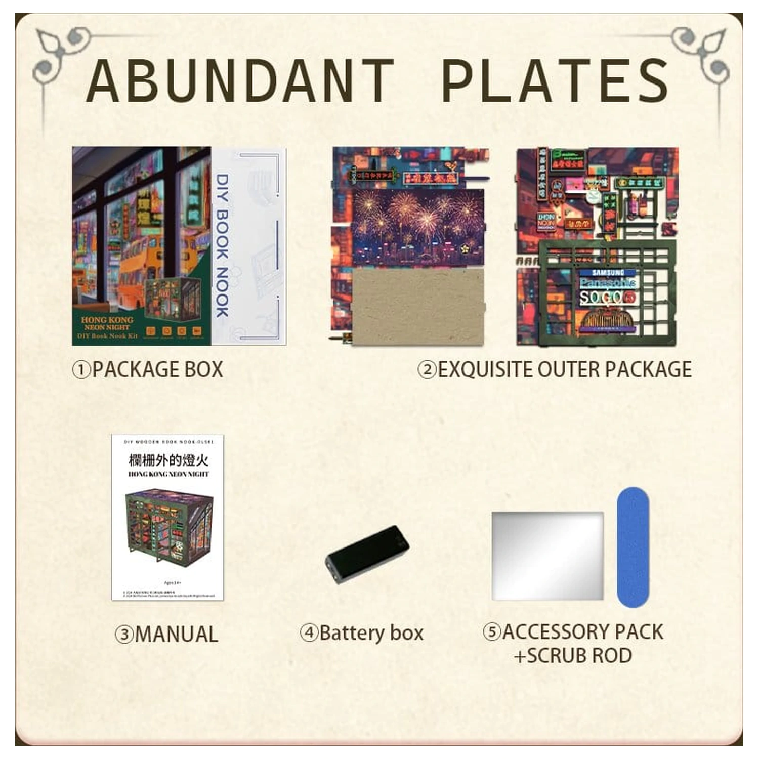 Book Nook Hong Kong Neon Light 13 x 17 cm termékfotó