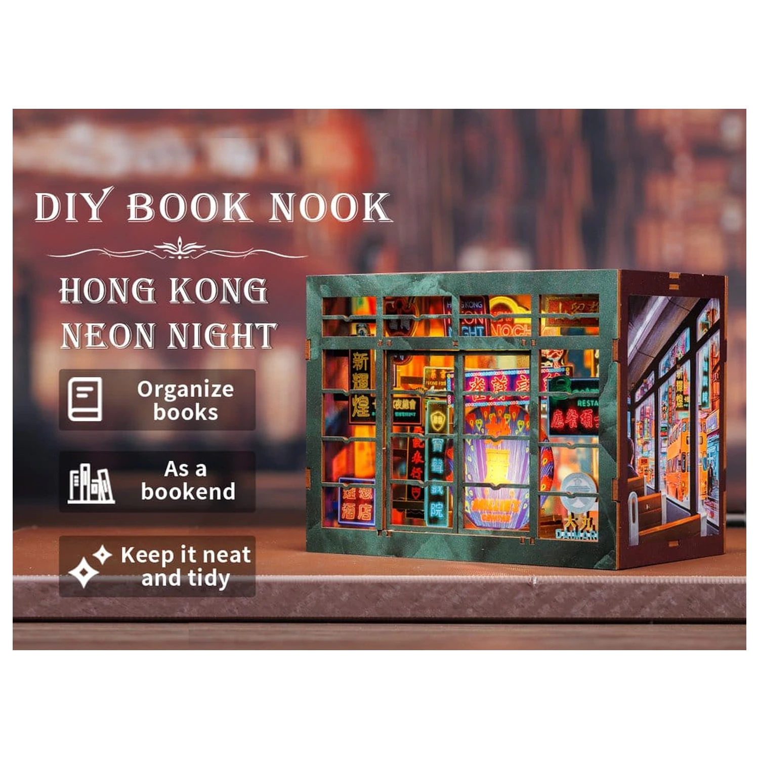 Book Nook Hong Kong Neon Light 13 x 17 cm termékfotó