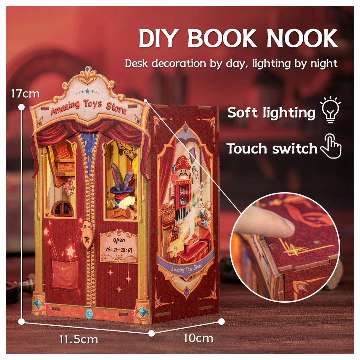 Book Nook Kit DIY Amazing Toy Store 107pc + LED Light termékfotó