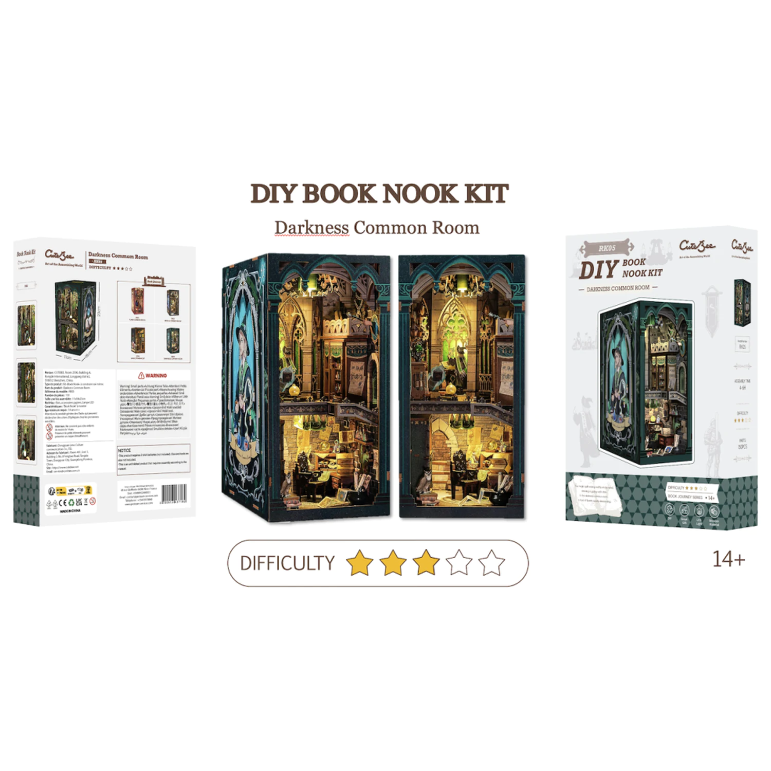 BOOK NOOK KIT DIY Darkness Common Room LED Light építőkészlet 150 db termékfotó