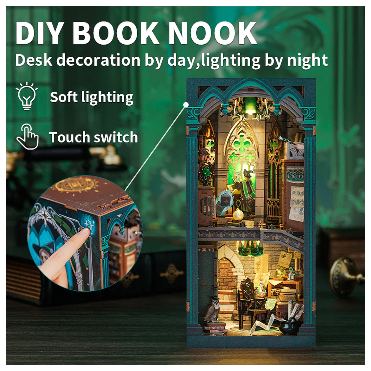 BOOK NOOK KIT DIY Darkness Common Room LED Light építőkészlet 150 db termékfotó