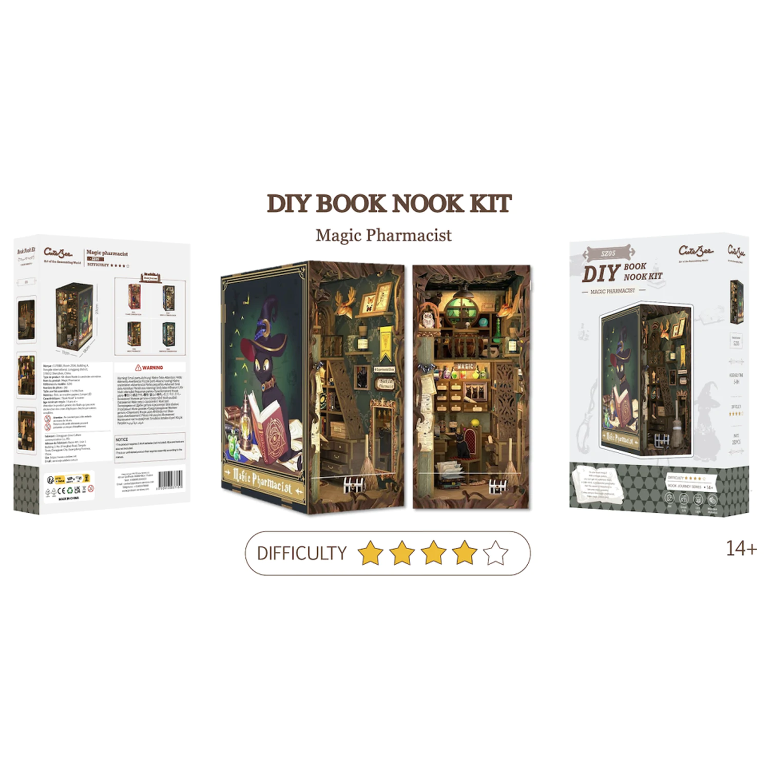 BOOK NOOK KIT DIY Magic Pharmacist LED Light építőkészlet 282 db termékfotó