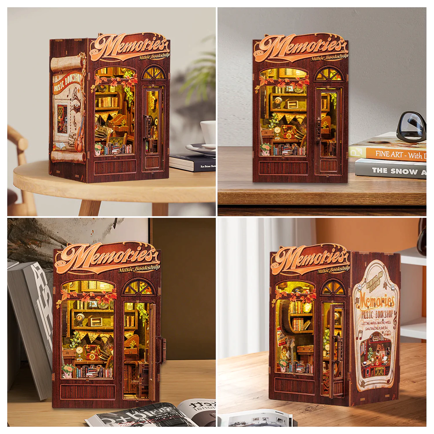 BOOK NOOK KIT DIY Memories Music Bookshop LED Light építőkészlet 136 db termékfotó