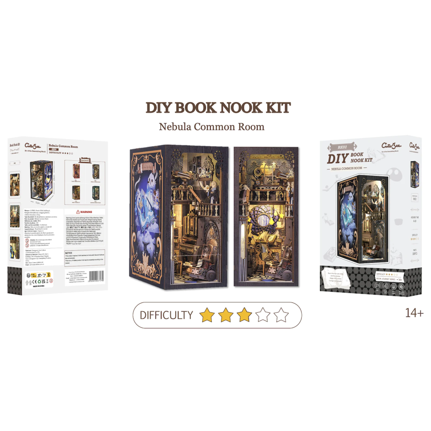 BOOK NOOK KIT DIY Nebula Common Room LED Light építőkészlet 350 db termékfotó