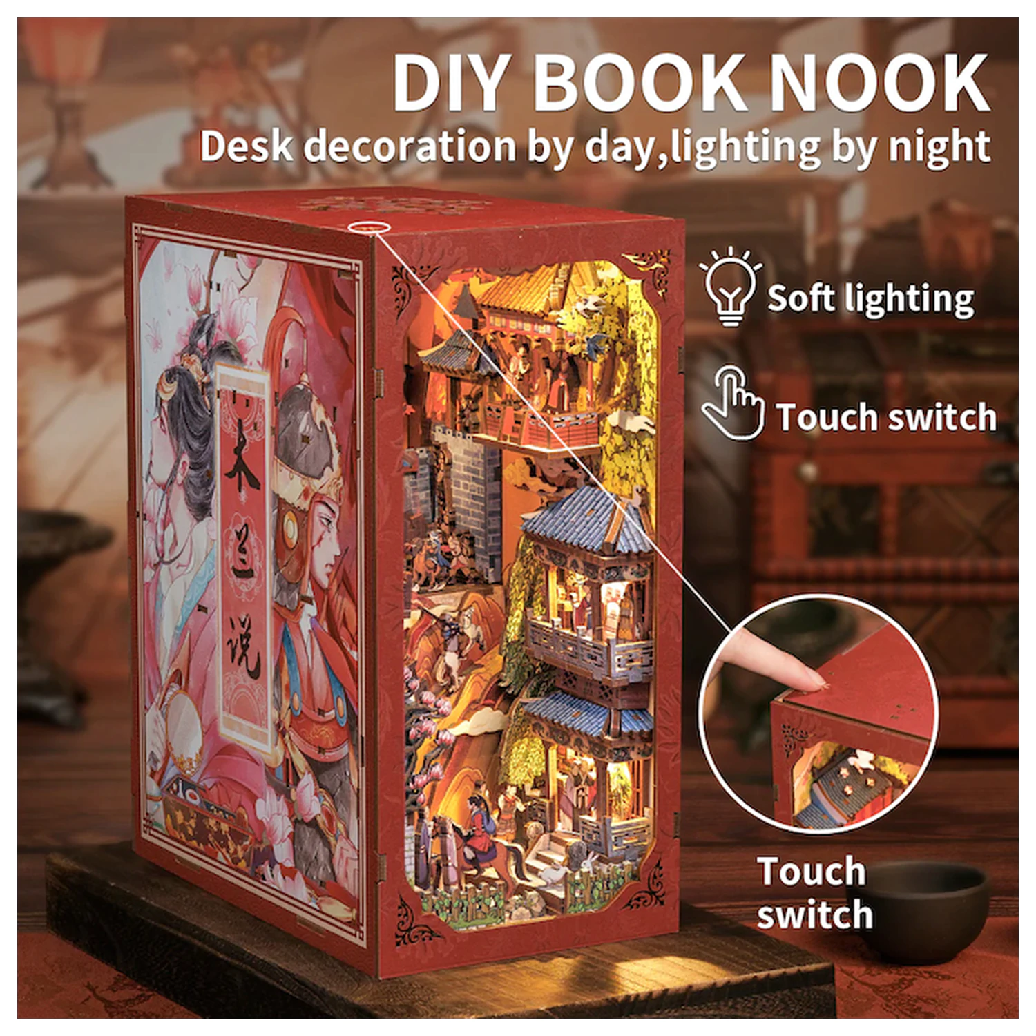 BOOK NOOK KIT DIY The Legend of Mulan LED Light építőkészlet 298 db termékfotó