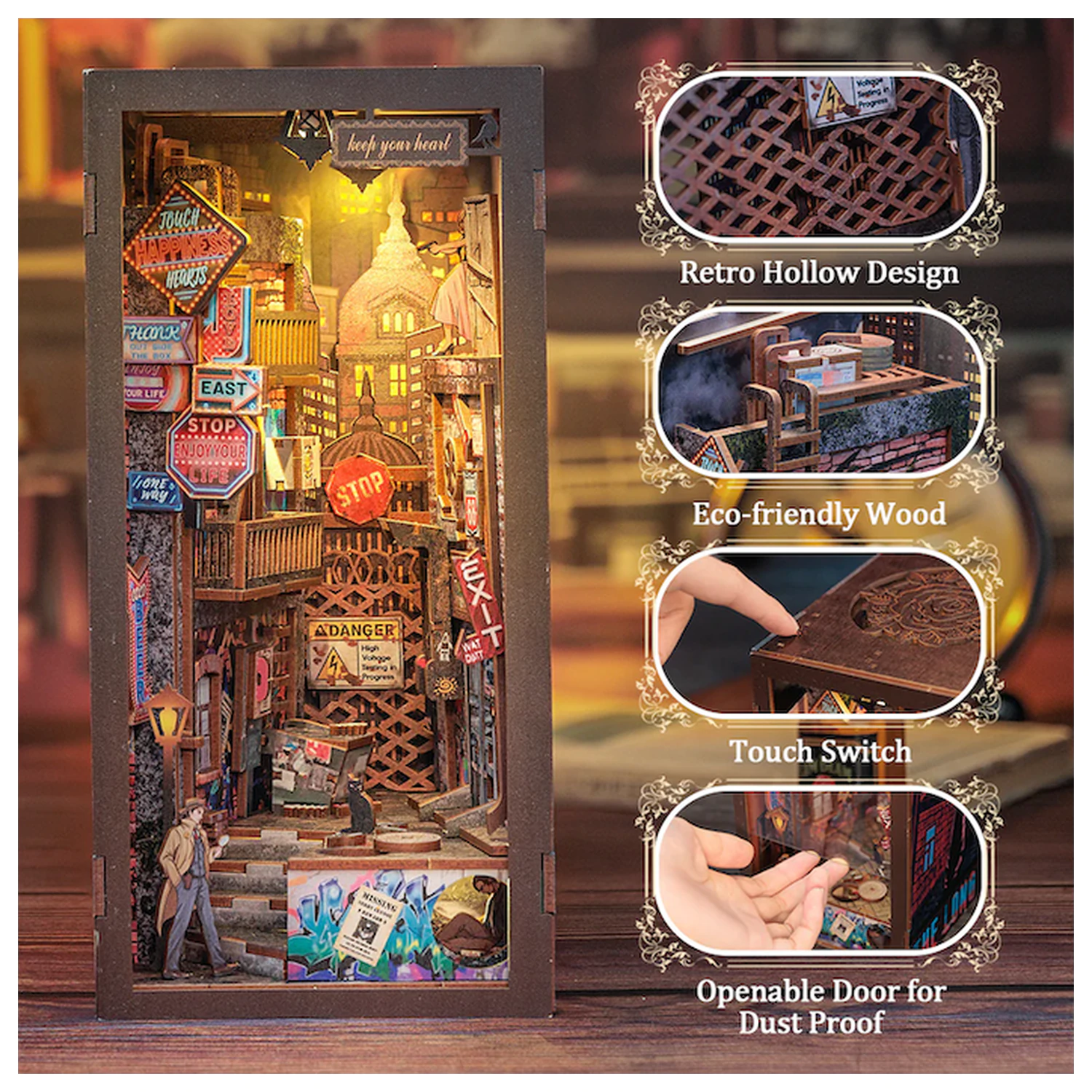 BOOK NOOK KIT DIY The Long Goodbye LED Light építőkészet 238 db  termékfotó