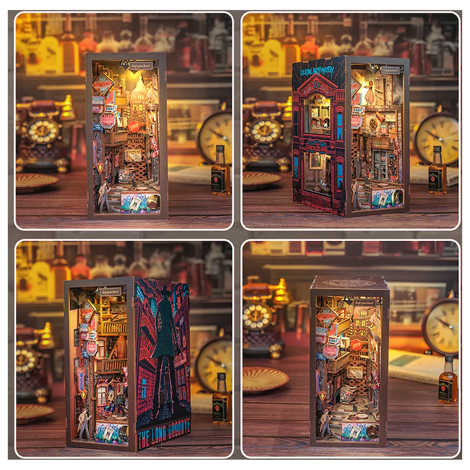 BOOK NOOK KIT DIY The Long Goodbye LED Light építőkészet 238 db  termékfotó