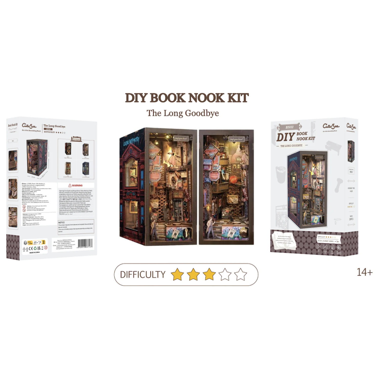 BOOK NOOK KIT DIY The Long Goodbye LED Light építőkészet 238 db  termékfotó