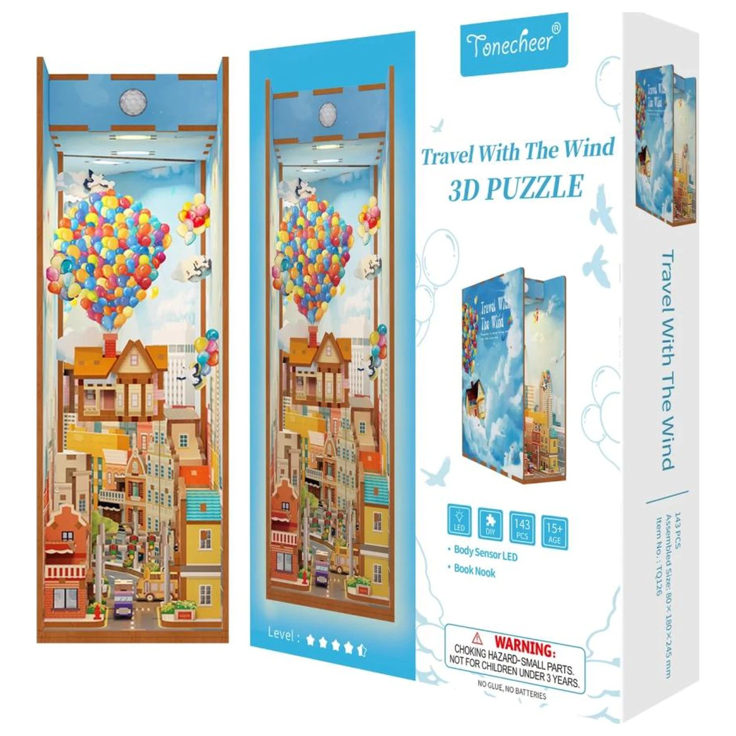 BOOK NOOK KIT DIY - Travel with the Wind 143db + LED lámpa termékfotó