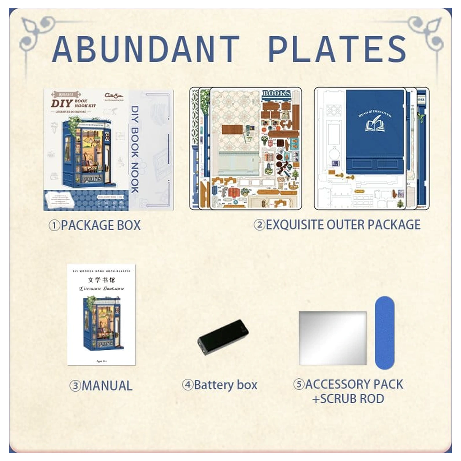 Book Nook Literature Bookstore 17 x 12 cm   termékfotó