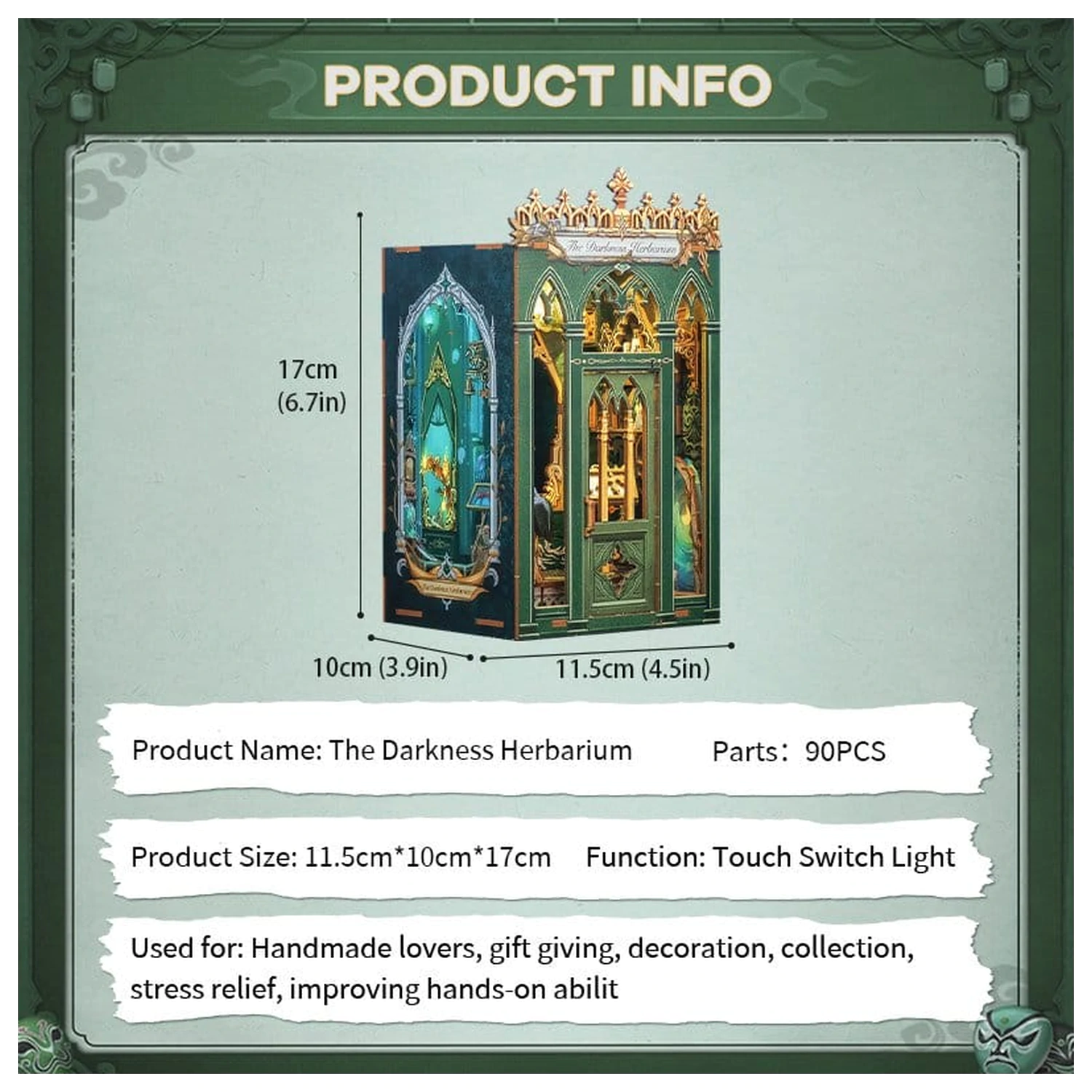 Book Nook The Darkness Herbarium 17 x 12 cm  termékfotó