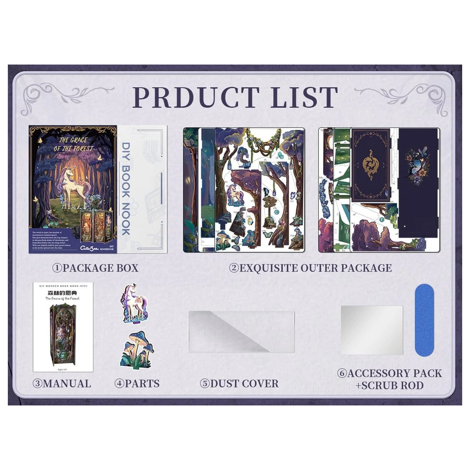 Book Nook The Grace of Forest 22 x 8 cm   termékfotó