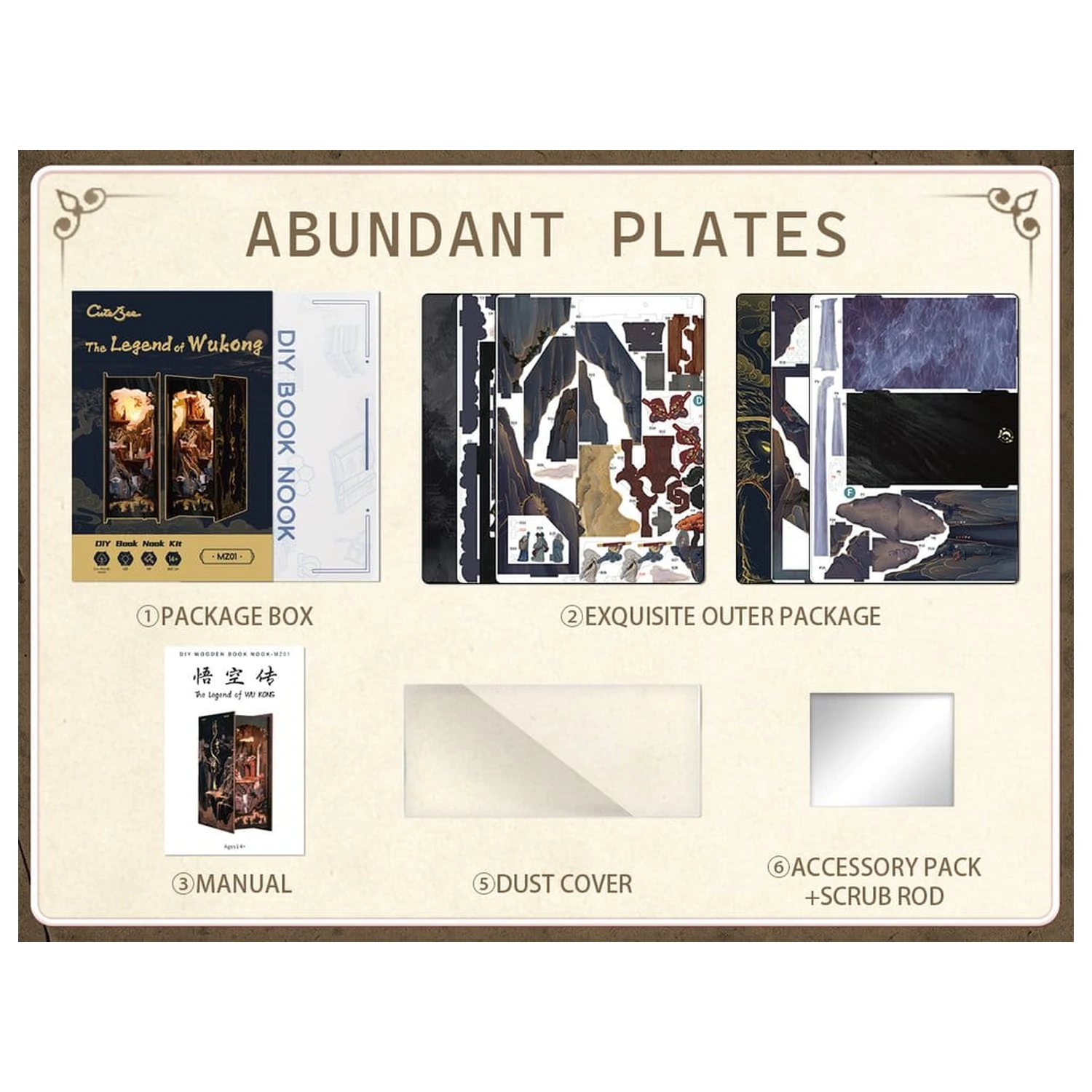 Book Nook The Legend of Wukong 22 x 8 cm   termékfotó