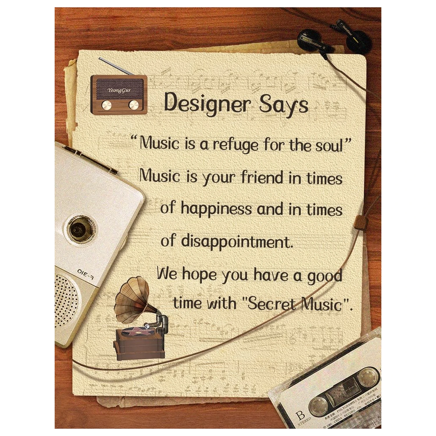 Book Nook The Secret Rhythm 23 x 11 cm  termékfotó